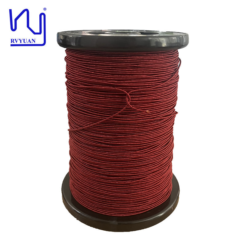 38 AWG 0.1mmX200 Yarn Wrapped Pure Copper Twisted Litz Wire Durable Conductor