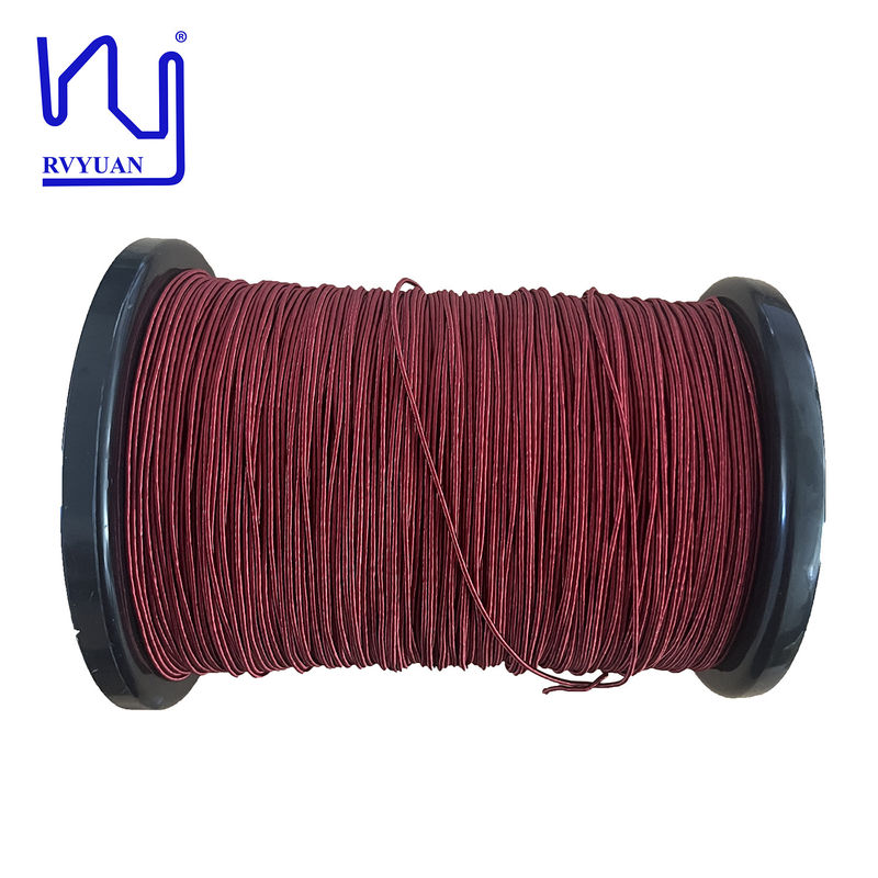 2USTC-F 0.1mm Stranded Wire Red Silk Covered Copper Litz Wire