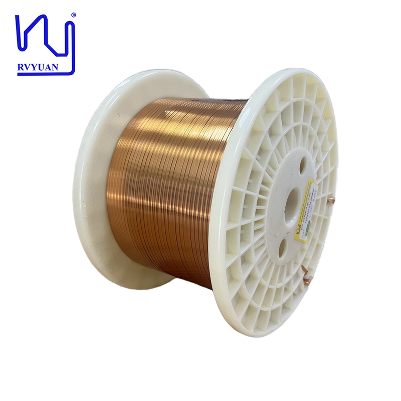 Solderable UEW-H 180 0.3mmx3.0mm Enameled Flat Copper Wire For Transformer