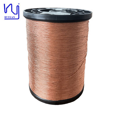 1UEW-H 0.1mm AWG38 180°C সর্বোচ্চ তাপমাত্রা সহ ট্রান্সফরমার উইন্ডিংয়ের জন্য 60-স্ট্র্যান্ড এনামেলড লিটজ তার